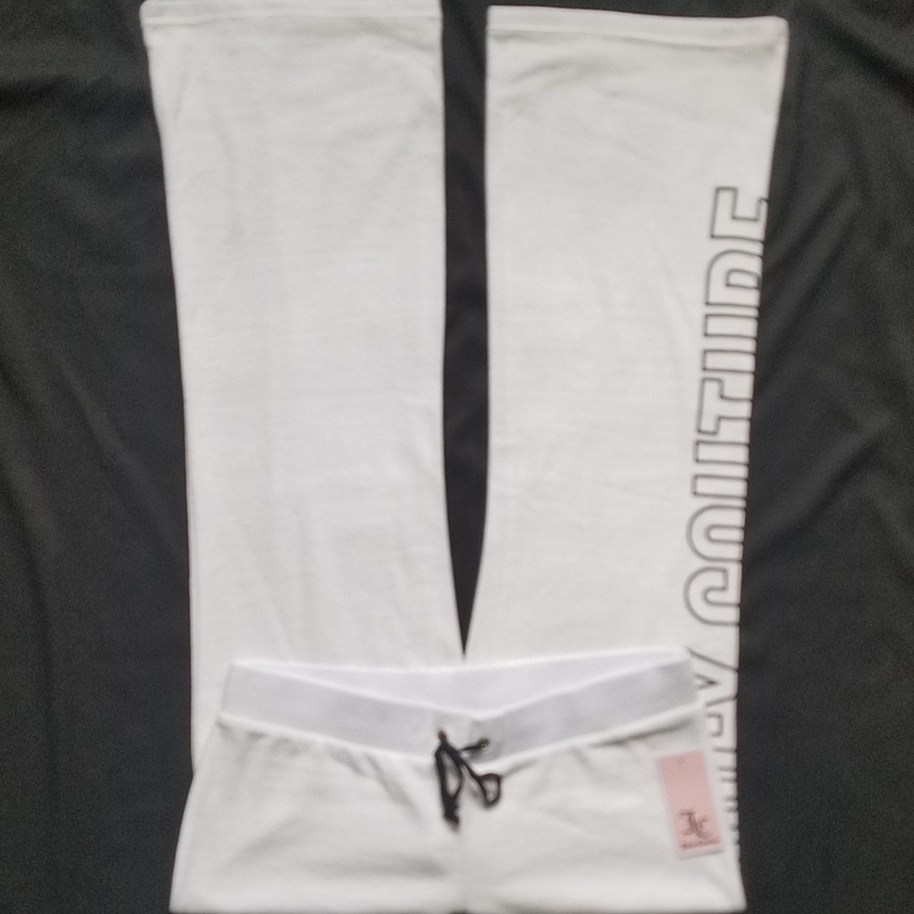 NWT Juicy Couture White Del Ray Lounge Pants - Picture 2 of 8